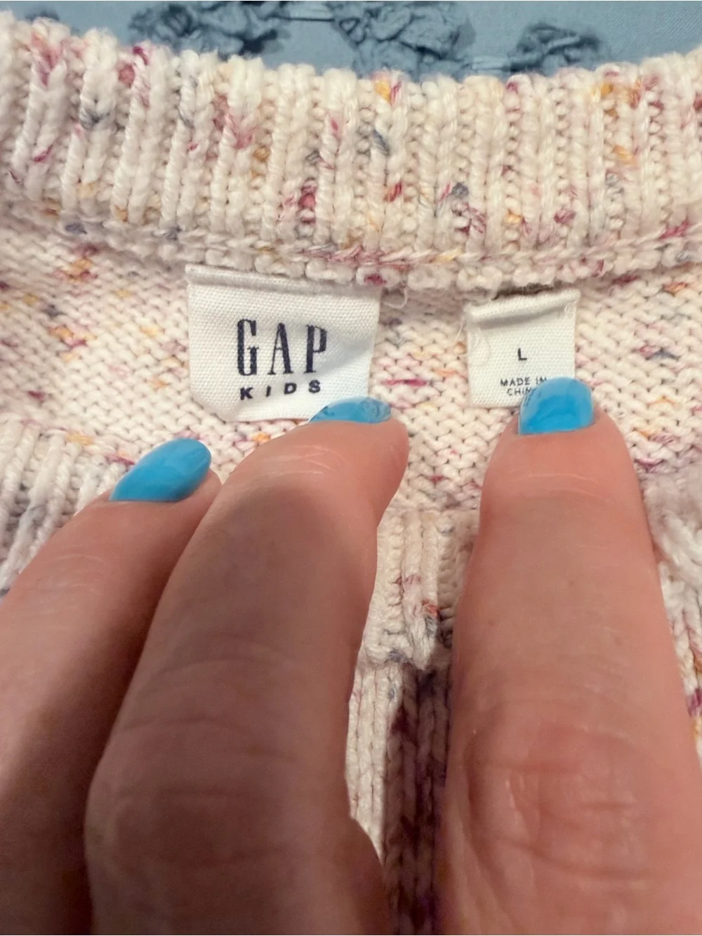 GAP Cream Speckled Crewneck Sweater